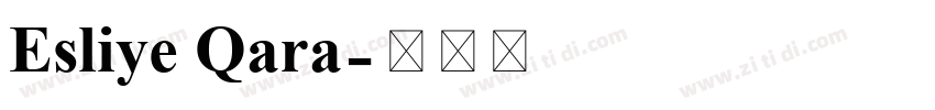 Esliye Qara字体转换